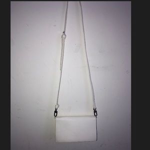 All white F21 wallet shoulder bag